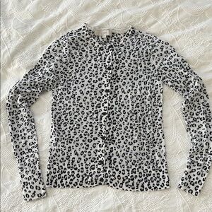 Ann Taylor Loft Black and white Leopard Print XS